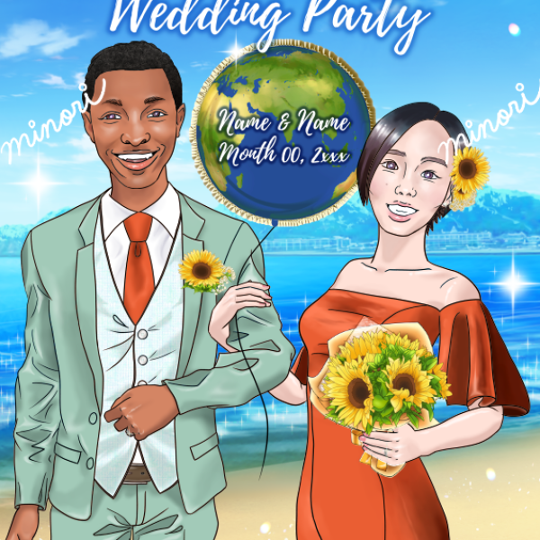 Wedding Portrait Illustration #0001